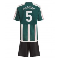 Manchester United Harry Maguire #5 Udebane Trøje Børn 2023-24 Kortærmet (+ Korte bukser)